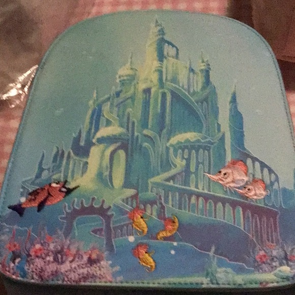 Loungefly Disney The Little Mermaid Castle Mini Backpack - BoxLunch Exclusive - Picture 5 of 6